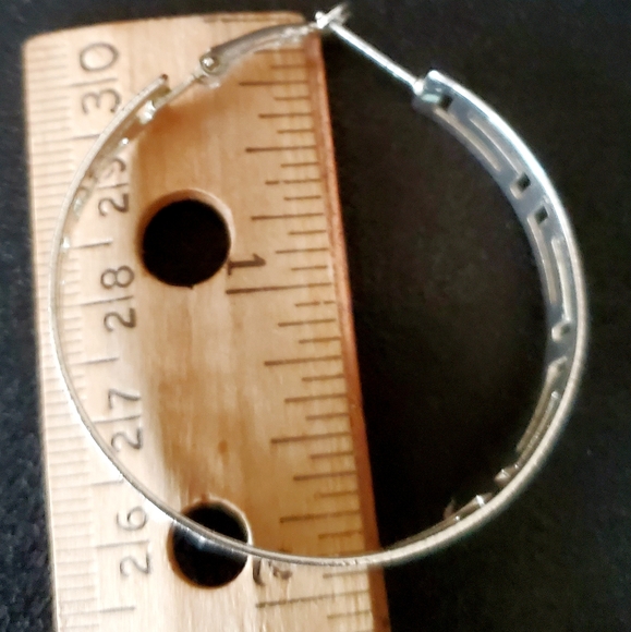Silver Hoops - Picture 2 of 2